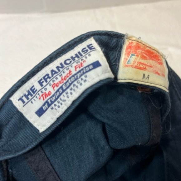 VTG Pittsburgh Pirates Black Baseball Fitted Cap Cotton MLB Team Hat Med - Picture 6 of 8